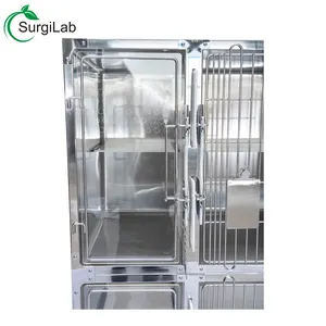 Vendita calda 5 porte gabbia per cani da compagnia in acciaio inossidabile 304 combinazione veterinaria jaula per cani e gatti