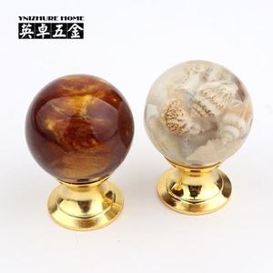 Carved Drawer <strong>Door</strong> Window Pulls Kitchen Furniture Engraved Hardware Resin Amber Shell Tiger Eye <strong>Gold</strong> Cabinet Handles - Product Image 3