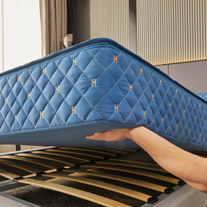 Drap-housse matelassé 6 faces à couverture intégrale antidérapant 720 °   Protège-<span class=keywords><strong>matelas</strong></span> tout usage anti-poussière brodé pour la maison et l'hôtel - Product Image 3