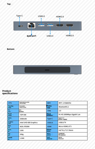 โกเล่ 1 โปร 5.5" มินิพีซีระบบสัมผัส อินเทล เซเลรอน J4125 แรม 8GB รอม 128GB พกพาสะดวก ใช้งานได้กับ Windows 11 และ Linux คอมพิวเตอร์พกพาพร้อมพอร์ต HDMI และ Type-C - Product Image 6