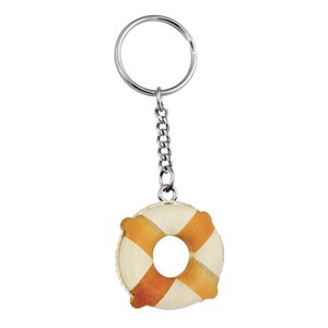 Mini portachiavi a forma di salvagente con catena e anello per chiavi e borse - Product Image 1