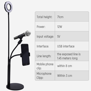 Flexible para vivir Stick soporte del teléfono celular soporte de lámpara titular-teléfono celular de Led con soporte del trípode Selfie anillo de luz - Product Image 6