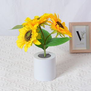 Artificial Sunflower <b>LED</b> <b>Table</b> Lamp USB Rechargeable Creative Desktop Decor Lamp Bedroom Night <b>Light</b> for Kids Girlfriend Gift - Product Image 5
