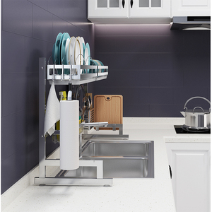 Kệ Các Hơn Bồn Rửa Bát Giá Sấy Nhà Bếp Drainer Thoát Nước Thép Không Gỉ 85CM Đa Đặc Điểm Kỹ Thuật <span class=keywords><strong>DIY</strong></span> Bồn Rửa Giá Kim Loại A1-A5 - Product Image 6