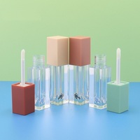 Tube carré givré de 3 ml pour brillant à lèvres, flacon transparent vide pour blush – Matériel d'emballage cosmétique du fabricant