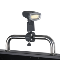 Lampe LED COB rechargeable pour barbecue, étanche, 300LM, 4000K, lampe de grillade extérieure avec luminosité réglable, rotation à 360°