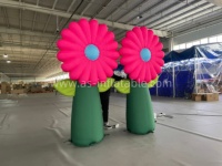 Décoration florale gonflable géante pour événements et fêtes / Daisy gonflable rose personnalisée avec lumière LED pour exposition en centre commercial