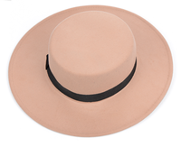 Chapeau Fedora Unisexe en Laine à Bord Plat pour Femme, en Feutre à Large Bord, Idéal pour les Occasions Décontractées, les Fêtes, la Pêche, les Affaires et le Sport