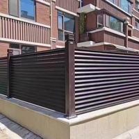 Clôture décorative en aluminium à lattes, résistante aux intempéries, respectueuse de l'environnement, durable, personnalisable avec service de modélisation 3D