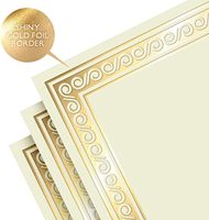 Papier pour certificat personnalisé, carton 180 g/m², bordure dorée, certificats de récompense, 50 feuilles, origine Zhejiang, diplôme de remise des diplômes
