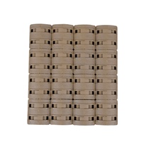 Ensemble de protections de rail LAMBUL 20 mm, 16 pièces, protection des mains, caoutchouc noir/brun