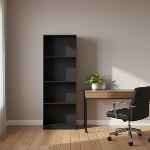 Bibliothèque de bureau Benzoni à 4 niveaux en bois, étagère moderne sur pied pour le rangement à domicile ou au bureau - Product Image 2