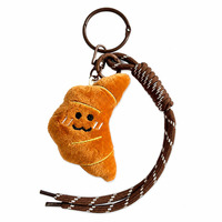 Article Tendance : Porte-clés en Peluche Kawaii en Forme de Nourriture, Pendentif de Sac Mignon en Forme de Pain et Légumes pour Filles