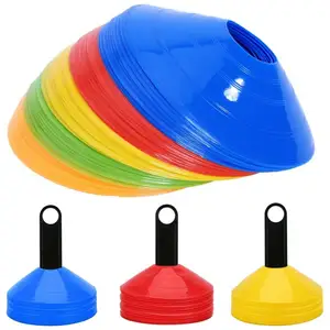 Disco plástico para treinamento de futebol, cone de plástico, marcador de espaço, kit de rugby, equipamento de futebol, 50 peças, venda imperdível
