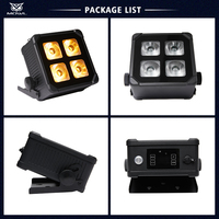 Pack de 10 projecteurs PAR LED d'extérieur étanches 4x18W RGBWAUV 6-en-1 IP65 DMX512 avec télécommande, batterie rechargeable et flight case
