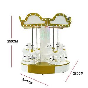 Children's Playground Indoor Network Red 6-Person Carousel <b>Amusement</b> Equipment New Luxury Carousel Coin-Operated Game <b>Machine</b> - Product Image 3