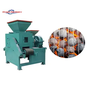 Biomasse BBQ Holzkohleherstellungsmaschine Kohlpulver Kugelpresse/Brickettenherstellungsmaschine