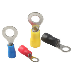 Wtrees Circular Pre-insulated <b>Terminal</b> RV1.25-3.2 Copper Lug Wire Connector 1-6mm Wire Diameter Wiring Use - Product Image 5