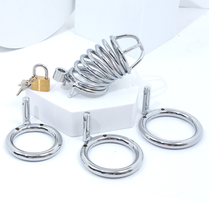 新しいステンレス鋼ディルドコックケージペニスリングロックカテーターステルスベルト男性純血症デバイス - Product Image 2