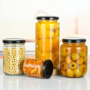 New Design Cylinder Honey Jam Bottle Glass Cover Condiments Container for Food <b>Storage</b> Preserve Honey Glass Jar - Product Image 2