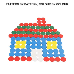 Gioco <span class=keywords><strong>Puzzle</strong></span> a Mosaico con Pioli e Carte Modello, Pioli Rotondi Colorati e Supporto per Bambini, Regalo Creativo, Giocattolo Personalizzato OEM - Product Image 4