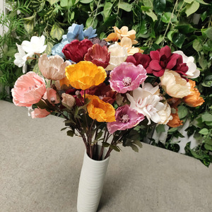 Bouquet de fleurs artificielles Yiyi, coquelicot et jasmin, 10cm-30cm, décoration intérieure, accessoires de photographie - Product Image 2