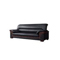 Ensemble de canapés en cuir moderne à trois places, canapé de réception pour bureau et bureau à domicile, meubles de salon de luxe