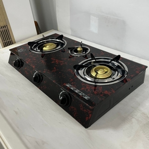 Fornello a <span class=keywords><strong>Gas</strong></span> a 3 Fuochi con Piano in Vetro Temperato e Bruciatori in Ghisa, Prezzo Conveniente per Uso Domestico - Product Image 6