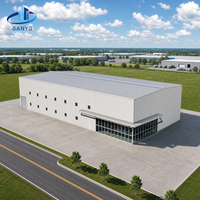 Bâtiment d'entrepôt en acier 24x60x10.5 pour projet américain, conçu pour une planification flexible de l'espace de stockage