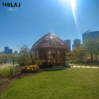 Tente Safari Durable de 6m Style Cage à Oiseaux pour Camping en Plein Air, Glamping, Hébergement en Gîte, Installation Facile, Maison Modulaire Préfabriquée