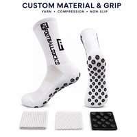 Chaussettes de sport de haute qualité en gros avec logo personnalisé Performance Elite Soccer Designer Antidérapantes Grip Crew Knitted pour hommes