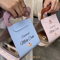 Boîtes cadeaux personnalisées pour gâteaux aux biscuits au chocolat, boîtes cadeaux roses pour mariage, emballage en papier avec poignée, boîte de présentation en papier avec poignée