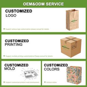 Sacs en papier kraft brun écologiques personnalisés avec logo, sacs SOS pour les restaurants, les plats à emporter, l'emballage du pain, impression alimentaire - Product Image 2