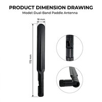 Antenne WiFi double bande 2.4G 5.8G 2/4dBi SMA Mâle 172mm pliable à pales pour routeur, caméra de sécurité, passerelle