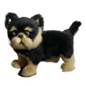 Simulé Yorkshire Terrier Mignon Petit Chien Noir Modèle Animaux En Peluche Animaux En Peluche Jouets Pour La Maison De Noël Décoration De Vacances - Product Image 1