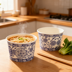 Truyền thống dùng một lần giấy pho mát bát cho nhà hàng bao bì Takeaway container thực phẩm dùng một lần với nắp dùng một lần bát - Product Image 6