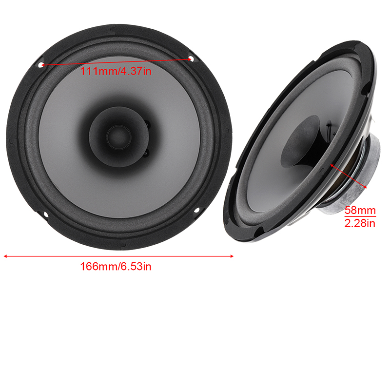 6 дюймов 500 Вт автомобиля HiFi коаксиальный динамик автомобиль дверь Авто Аудио Стерео полный диапазон частот автомобиля Рога спикера