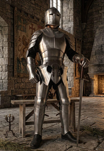 Armadura Completa de Acero de Caballero Barbuta Hecha a Mano, Armadura Medieval de Guerrero con Casco para Recreación Histórica, Exhibición y Cosplay - Product Image 5