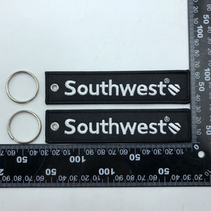 批发定制夏威夷航空喷气标签刺绣钥匙扣飞机爱好者编织钥匙扣 - Product Image 2