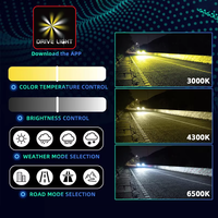 DGLS Ai90 Faro LED para Todo Clima 3000K-8000K CCT Ajustable Brillo Controlado por APP Bombilla para Coche