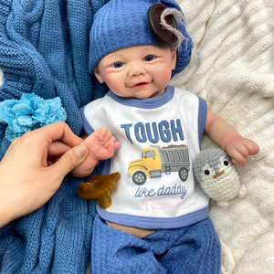 17 Inch Adorable Full Silicone Reborn Baby Doll Open Eyes Realistic Skin Texture Baby Doll for Kids <strong>Gift</strong> - Product Image 4
