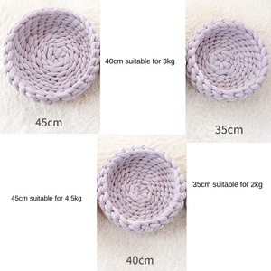 Роскошная современная теплая мягкая противоскользящая плетеная лежанка ручной работы для собак, экологически чистая, в картонной упаковке, квадратная - Product Image 4