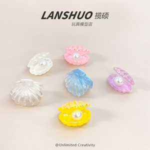 Décorations de chaussures en coquille de nacre irisée, miniatures 3D en résine plastique, ensemble de bijoux DIY pour femmes - Product Image 4