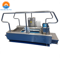 Machine à laver les bottes commerciales, nettoyeur de chaussures automatique avec brosses latérales pour équipement sanitaire d'abattoir