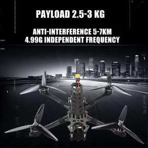 Dron de carreras profesional Quadcopter FPV de 7 pulgadas con rendimiento de vuelo estable y Marco de fibra de carbono de 295MM Dron de carreras de 7 pulgadas - Product Image 4