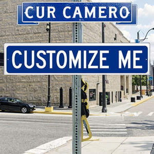 Letrero de metal para exteriores personalizado de 4X18in-Material de aluminio rústico-Decoración de pared de calle personalizada - Product Image 5