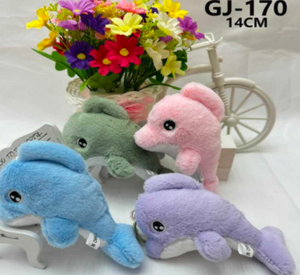 Lindo llavero de peluche con forma de delfín, juguete de peluche suave de 14 cm para niños, regalo unisex - Product Image 3