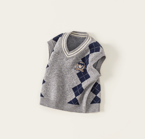 Chine <span class=keywords><strong>V</strong></span>-Times garçon pull décontracté 2025 printemps et automne respirant <span class=keywords><strong>col</strong></span> en <span class=keywords><strong>v</strong></span> tricoté <span class=keywords><strong>gilet</strong></span> enfants <span class=keywords><strong>v</strong></span>êtements - Product Image 3
