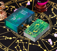 Vente en gros de cartes de tarot écologiques Feeron avec feuille d'or, cartes à jouer imperméables, impression couleur intégrale, emballage personnalisé, matériau papier