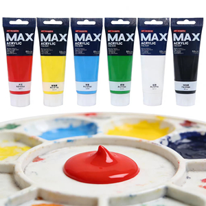 <span class=keywords><strong>Pintura</strong></span> Acrílica en Tubo de 80 ml, No Tóxica, Alta Cobertura, Pigmento Impermeable para Estudiantes, Lienzo, Vidrio, Papel, Manualidades, <span class=keywords><strong>Pintura</strong></span> a Mano, Graffiti - Product Image 2